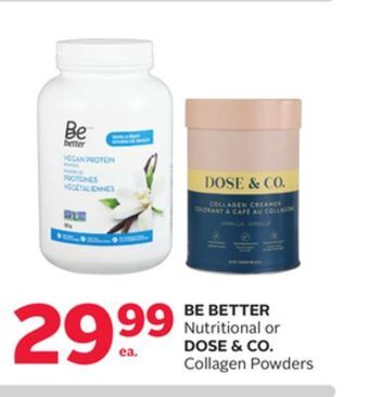 Rexall Be better nutritional or dose & co. collagen powders offer
