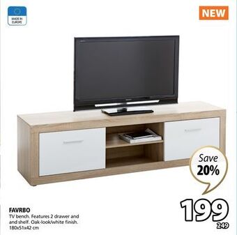JYSK Favrbo tv bench offer
