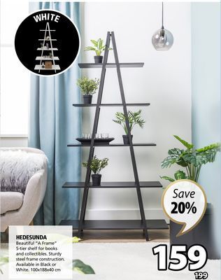 JYSK Hedesunda beautiful a frame 5-tier shelf offer