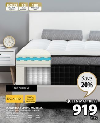 JYSK Scandi blak spring mattress offer
