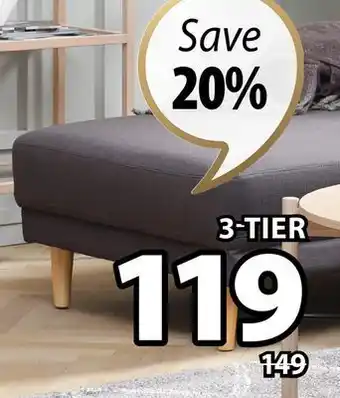 JYSK Brande 3-tier shelves offer