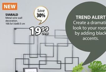 JYSK Svarald metal wire wall decoration offer