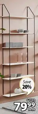 JYSK Hajlsminde 6-tier wall shelves offer