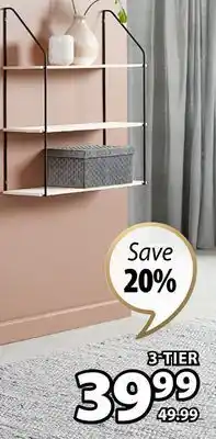 JYSK Hajlsminde 3-tier wall shelves offer