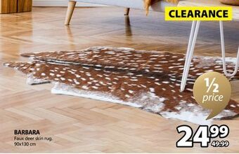JYSK Barbara faux deer skin rug offer