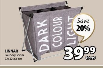JYSK Linnar laundry sorter offer