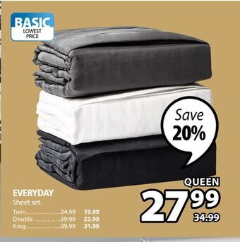 JYSK Everyday sheet set offer