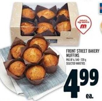 Metro FRONT STREET BAKERY MUFFINS offer