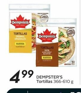 Sobeys DEMPSTER'S Tortillas 366-610 g offer