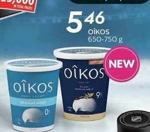 Sobeys Oikos 650-750g offer