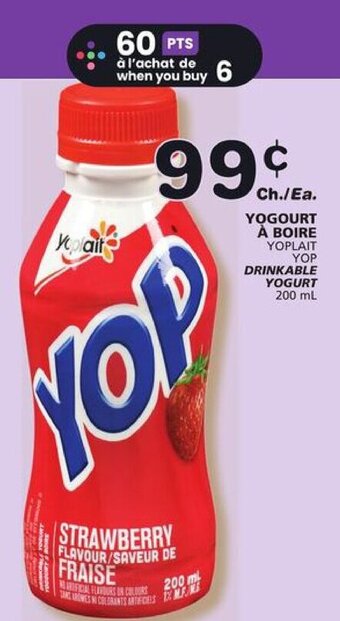 IGA YOPLAIT YOP DRINKABLE YOGURT 200 mL offer