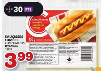 IGA Compliments WIENERS 450 g offer