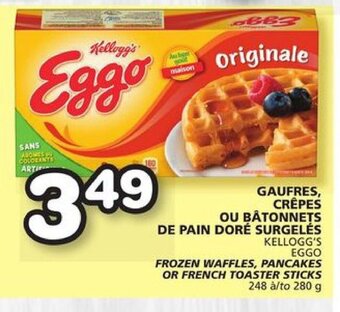 IGA KELLOG'SEGGO FROZEN WAFFLES, PANCAKES OR FRENCH TOASTER STICKS 248 to 280 g offer