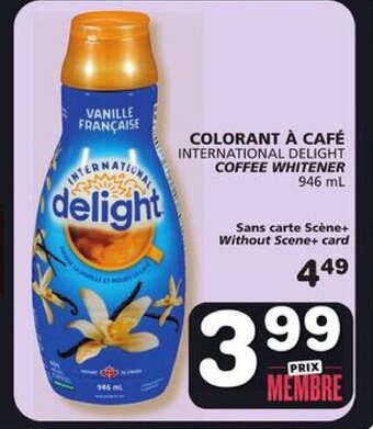IGA INTERNATIONAL DELIGHT COFFEE WHITENER 946 mL offer