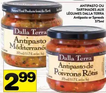 Supermarché PA Antipasto ou tartinades aux légumes dalla terra offer