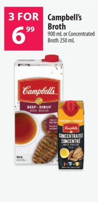 Co-op Campbell's Broth 900 mL or Concentrated Broth 250 mL offer