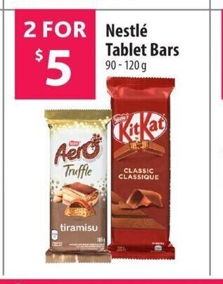 Co-op Nestle Tablet Bars 90-120 g offer