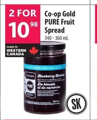 Co-op Gold PURE Fruit Spread offer