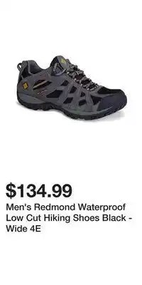 Mark's Men's redmond waterproof low cut hiking shoes black - wide 4e offer