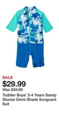 Mark's Toddler boys' 2-4 years sandy shores omni-shade sunguard suit offer