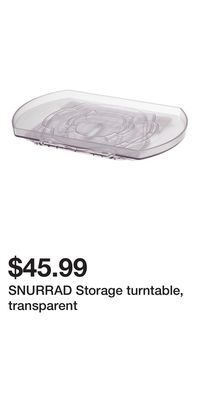 IKEA Snurrad storage turntable, transparent offer