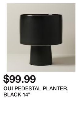 Chapters Indigo Pedestal planter, black 14 offer