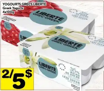 Supermarché PA Yogourts grecs liberté offer