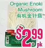 Grant's Foodmart Organic enoki mushroom offer