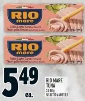 Metro RIO MARE TUNA 3x80g SELECTED VARIETIES offer
