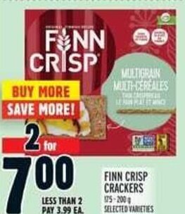 Metro FINN CRISP CRACKERS 175-200 g SELECTED VARIETIES offer