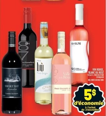Metro VIN ROUGE, BLANC OU ROSE 750 mL offer