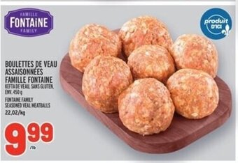 Metro BOULETTES DE VEAU ASSAISONNEES FAMILLE FONTAINE lb offer