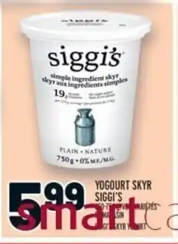 Metro Siggi's YOGOURT SKYR offer