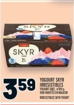 Metro YOGOURT SKYR IRRESISTIBLES offer