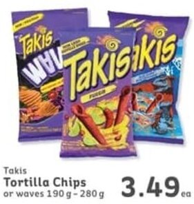 IGA Takis Tortilla Chips or waves 190 g -280 g offer