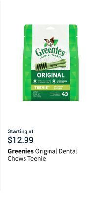 Petvalu Original dental chews teenie offer