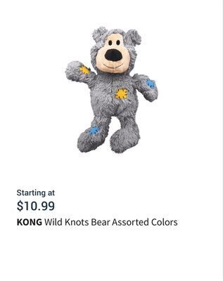 Petvalu Wild knots bear assorted colors offer