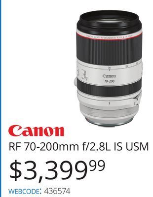 Vistek Canon rf 70-200mm f/2.8l is usm offer