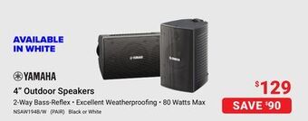 Visions Electronics Yamaha 4 outdoor speakers offer