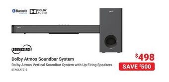 Visions Electronics Soundstage dolby atmos vertical soundbar system with up-firing speakers offer