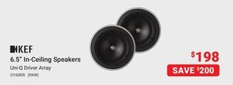 Visions Electronics Kef 6.5 in-ceiling speakers offer