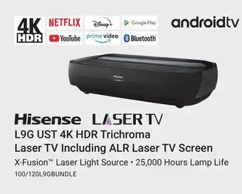 Visions Electronics L9g ust 4k hdr trichroma laser tv including alr laser tv screen offer