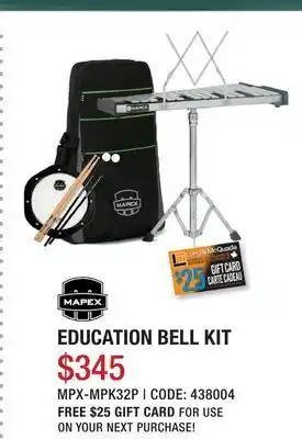Long & McQuade Mpk32p education bell kit offer