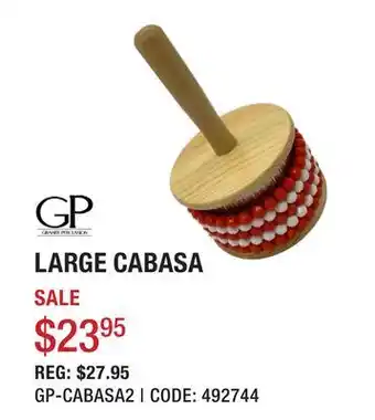 Long & McQuade Large wood body cabasa offer