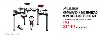 Long & McQuade Command x mesh-head 9-piece electronic drum kit offer