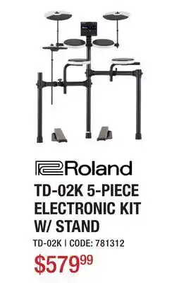 Long & McQuade Td-02k 5-piece electronic drum kit with stand offer
