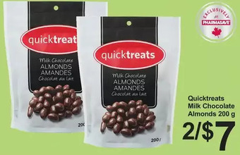 Pharmasave Quicktreats milk chocolate almonds offer