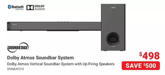 Visions Electronics Soundstage dolby atmos soundbar system offer