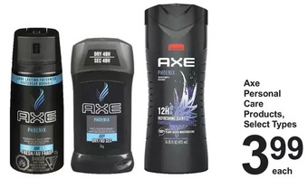 Pharmasave Axe personal care products offer