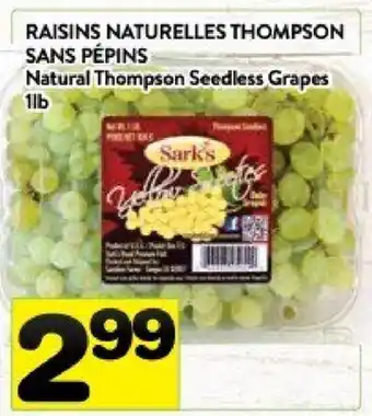 Supermarché PA Raisins naturelles thompson sans pépins offer